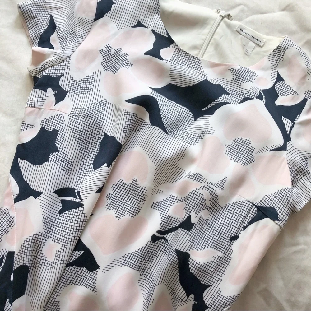 club monaco ⋆ floral grid dress